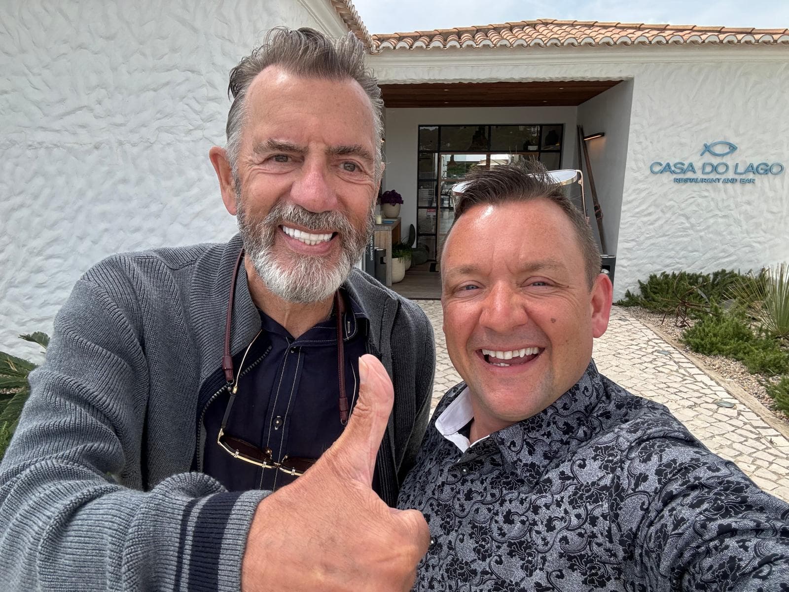 Chris White with Duncan Bannatyne in Algarve