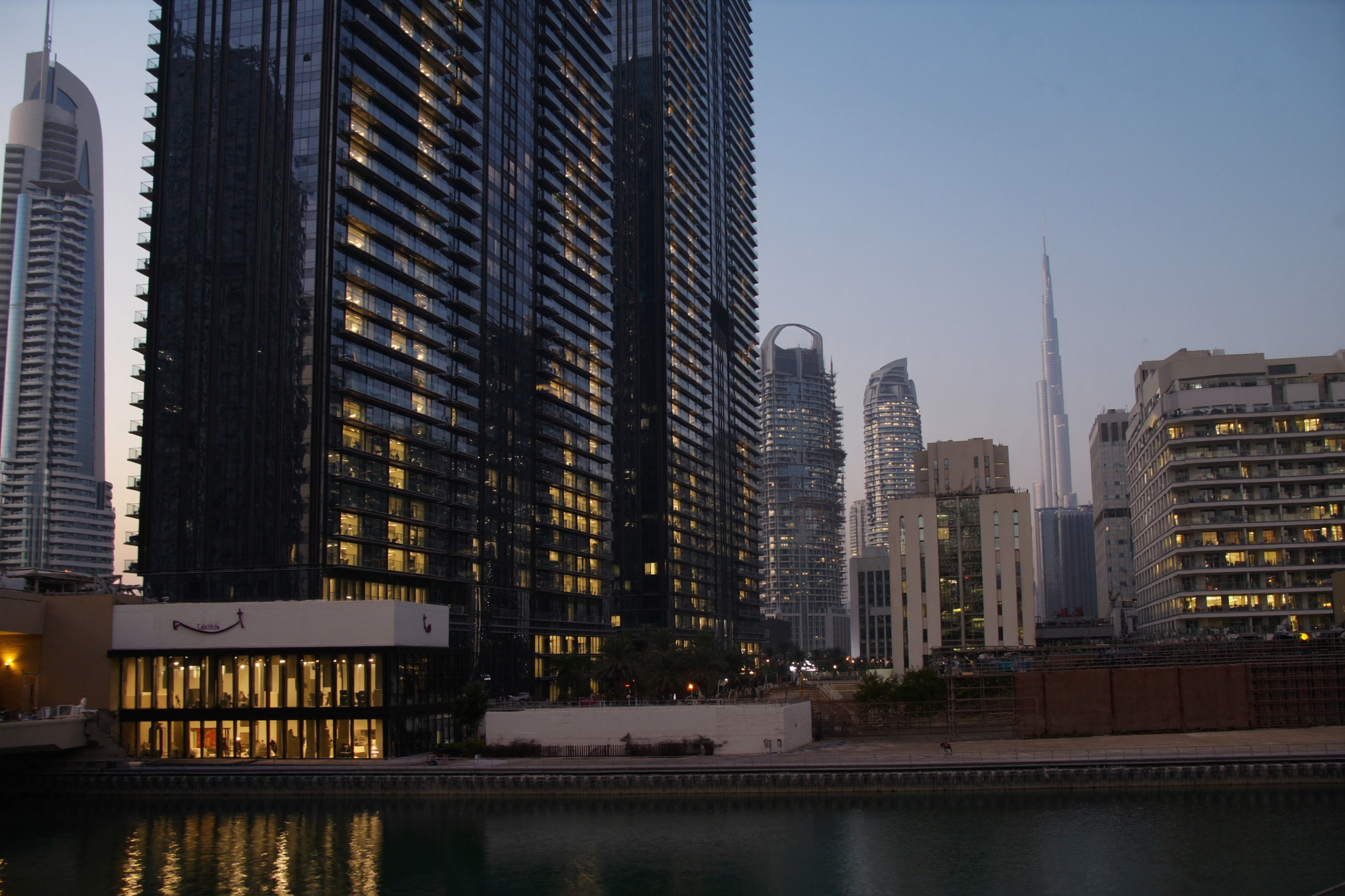 Business Bay — canal-side, emerging